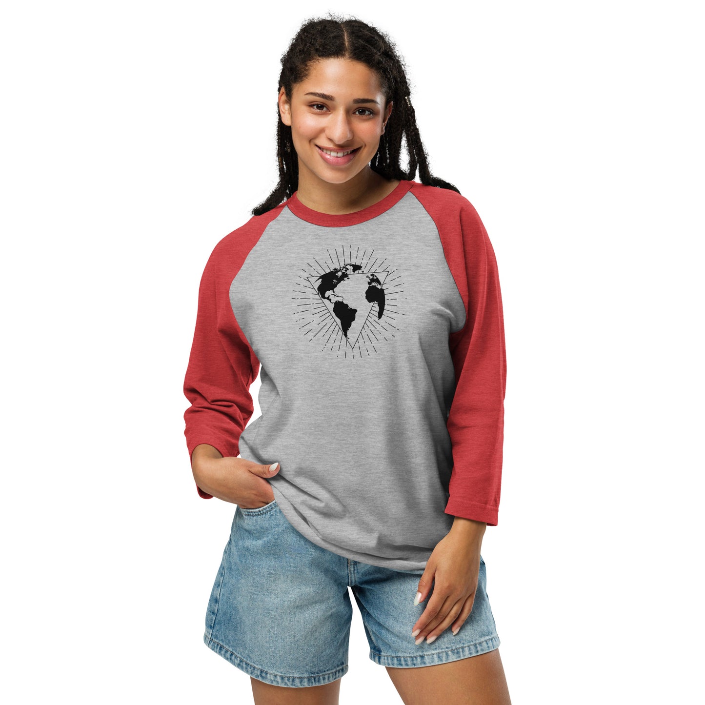 OHOW 3/4 sleeve raglan shirt