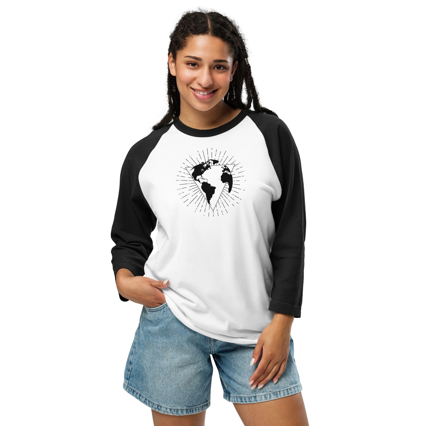 OHOW 3/4 sleeve raglan shirt