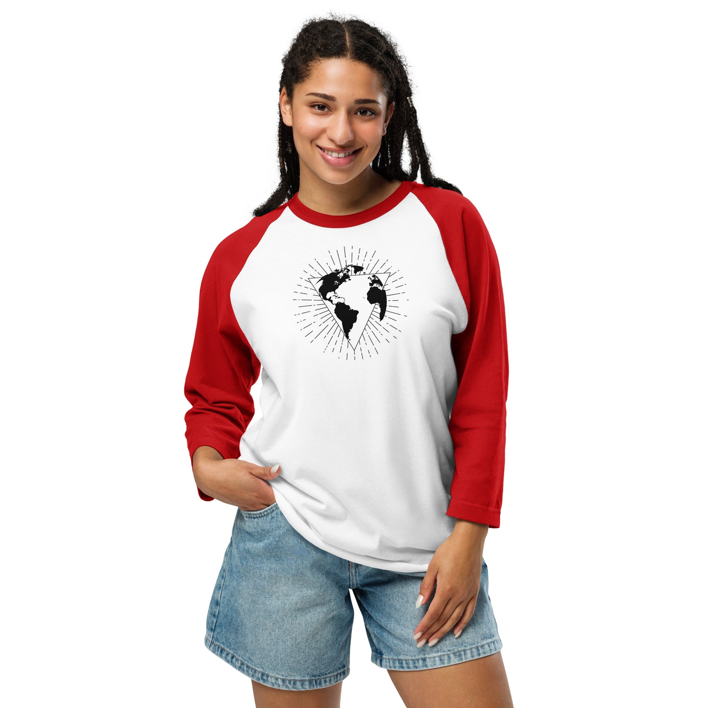 OHOW 3/4 sleeve raglan shirt