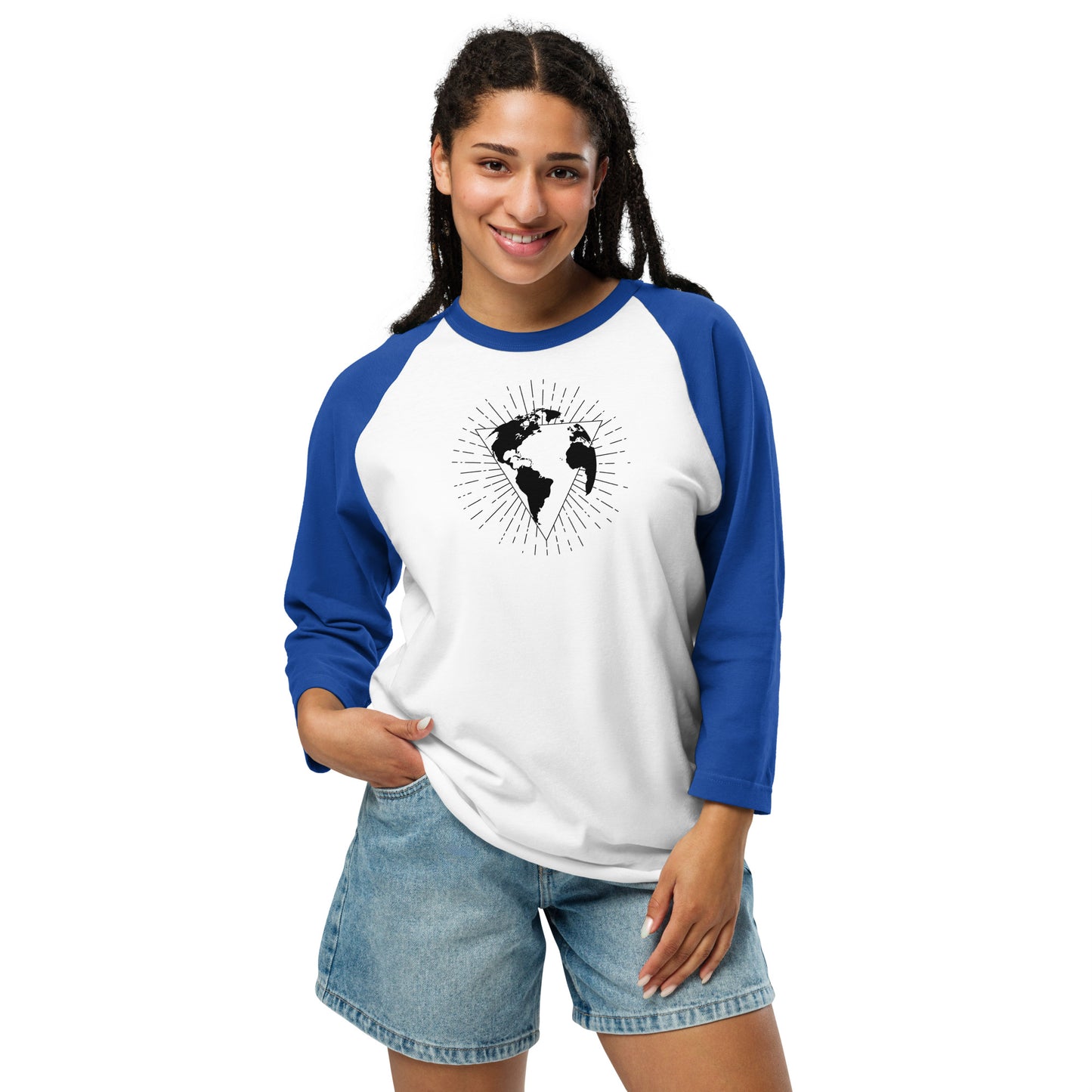 OHOW 3/4 sleeve raglan shirt